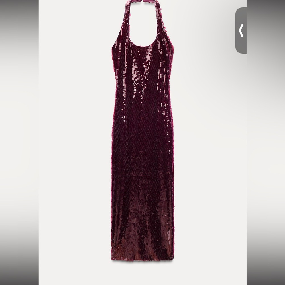 Elegant Sequin Evening Dress - Purple - Picture 2 of 3